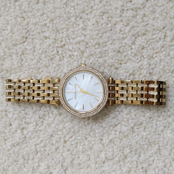 MICHAEL KORS Women's Darci Mother of Pearl Gold Stainless Steel Watch MK3219 - Picture 3 of 10